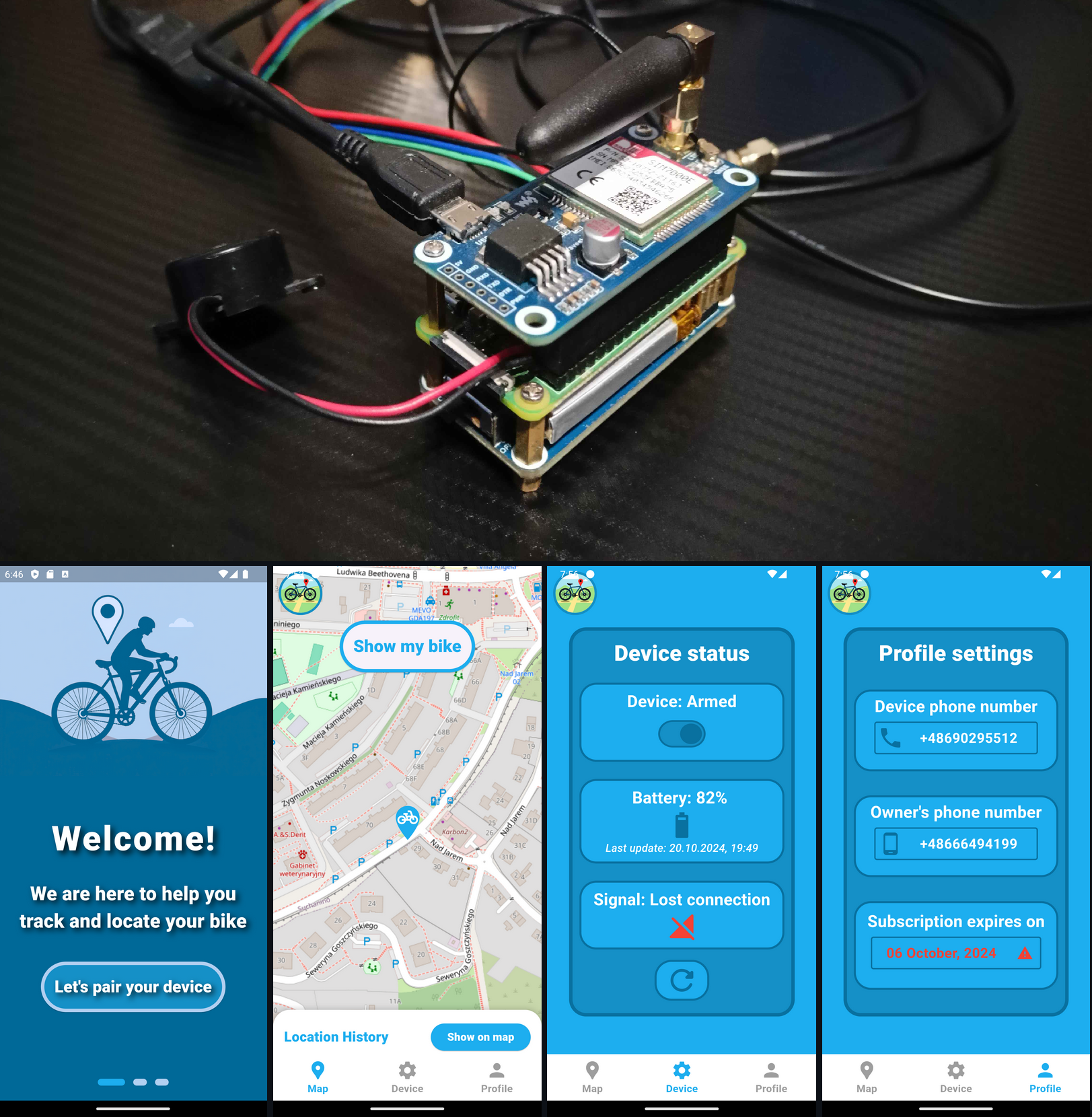 Image of Anti-theft GPS system for cyclists
